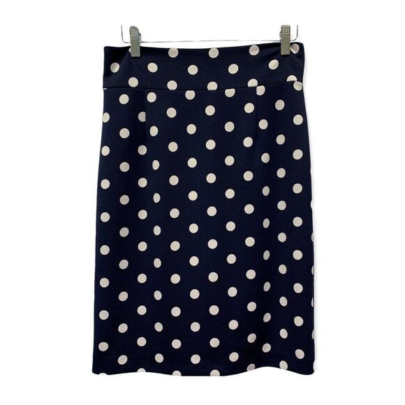Isabella DeMarco Tahari Levine women's size 4 blue white polka dot pencil skirt - Picture 8 of 8